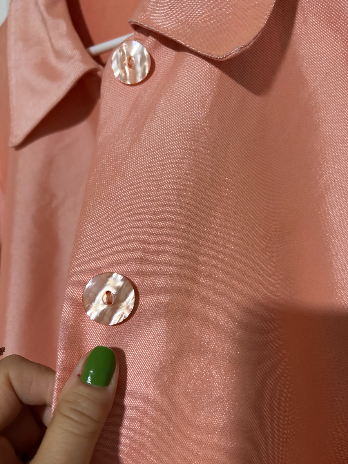 Vintage 1960s Mod Pink/Peach Satin Dress Coat by G.G. Sport Canada, Size M