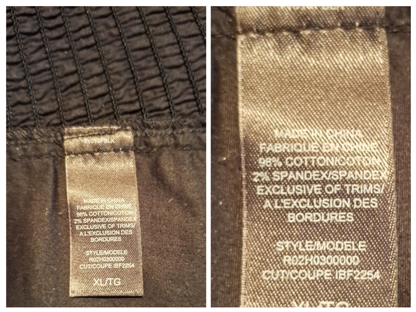VTG GUESS WOMEN’S Black XL Structured Off the Shoulder Top COTTON BLEND