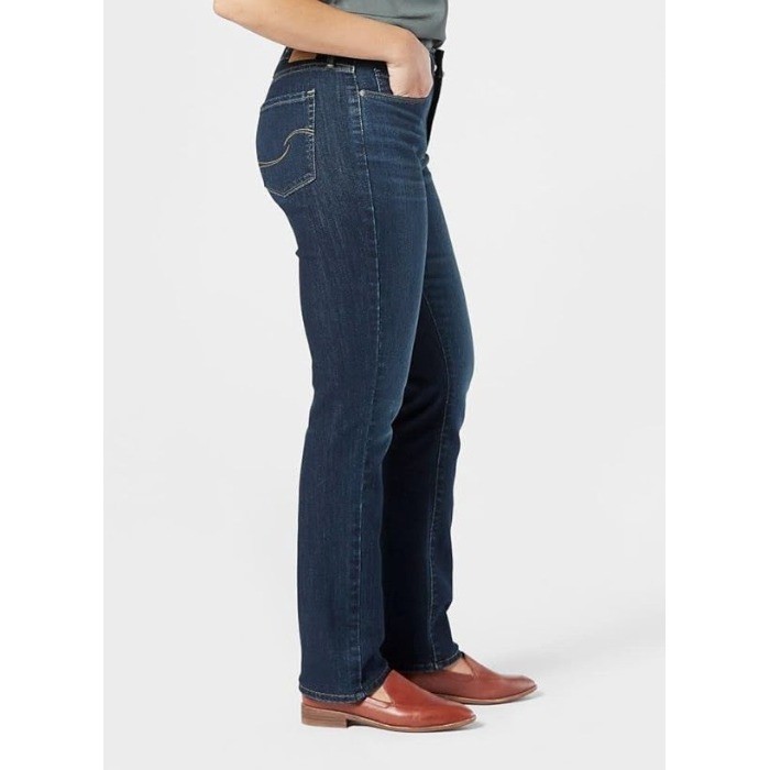 NWT Signature by Levi Strauss & Co. Mid Rise Straight Jeans Blue Size 16 33×32