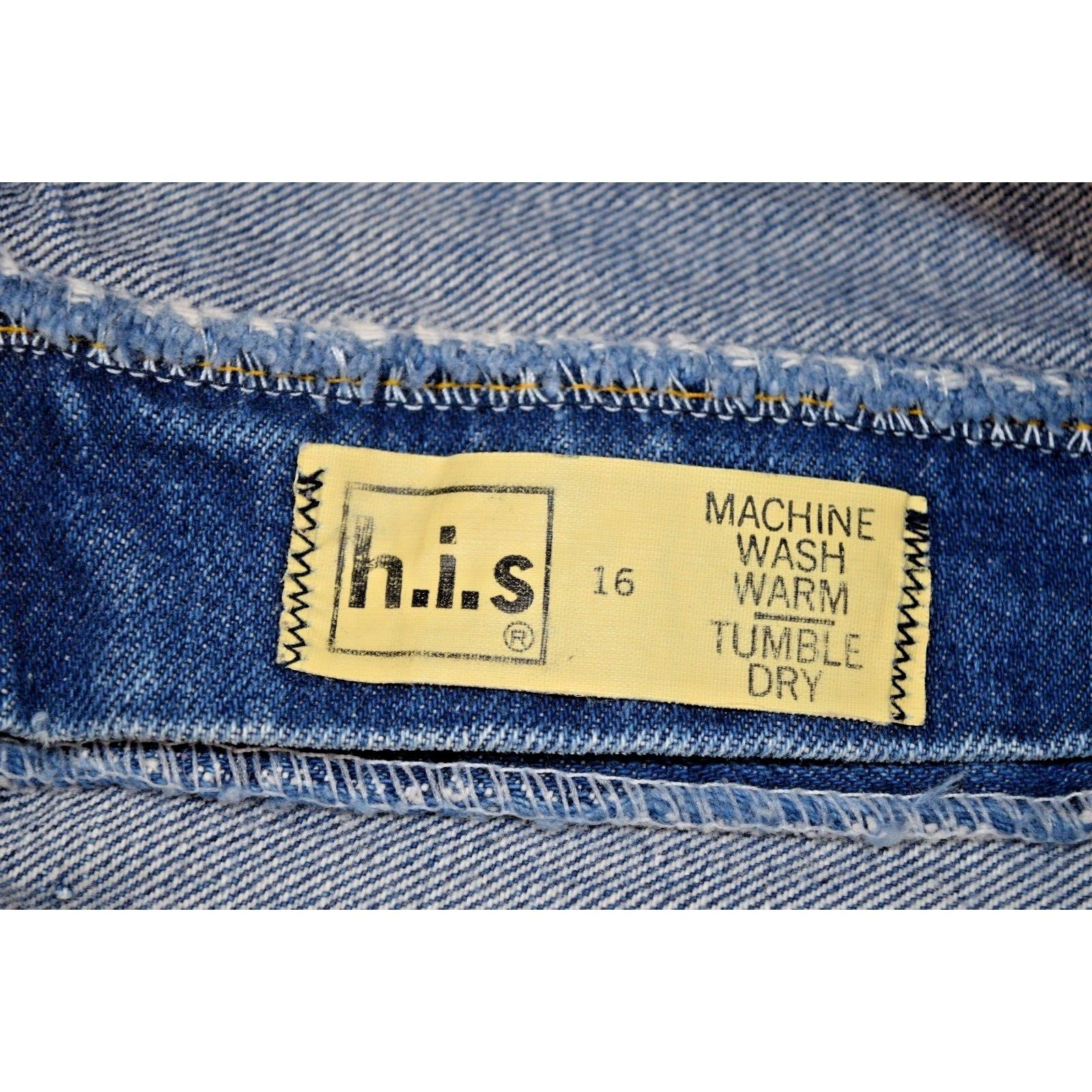 Vintage Chic by HIS Jeans 32 x 28 70s Classic Blue High Waist Boot Cut Made USA