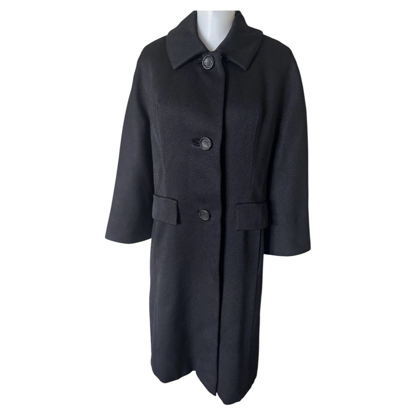 VTG 50s 60s Brynwood The Halle Bros Co Coat Union Made Women’s Med/Large? Black
