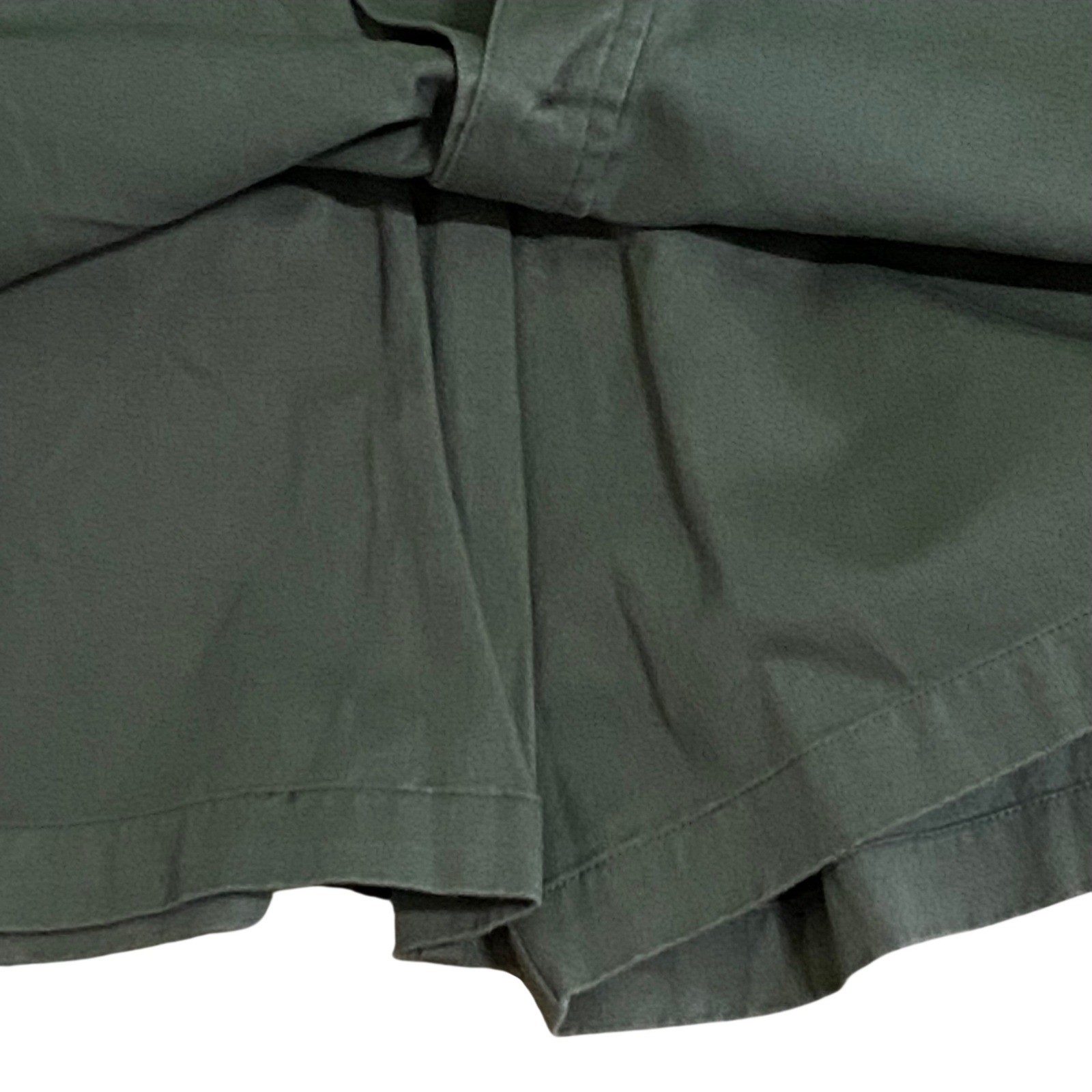 Vintage Preppy Skort 16W Olive Green Boho Chic Earthy Elevated Casual Minimalist