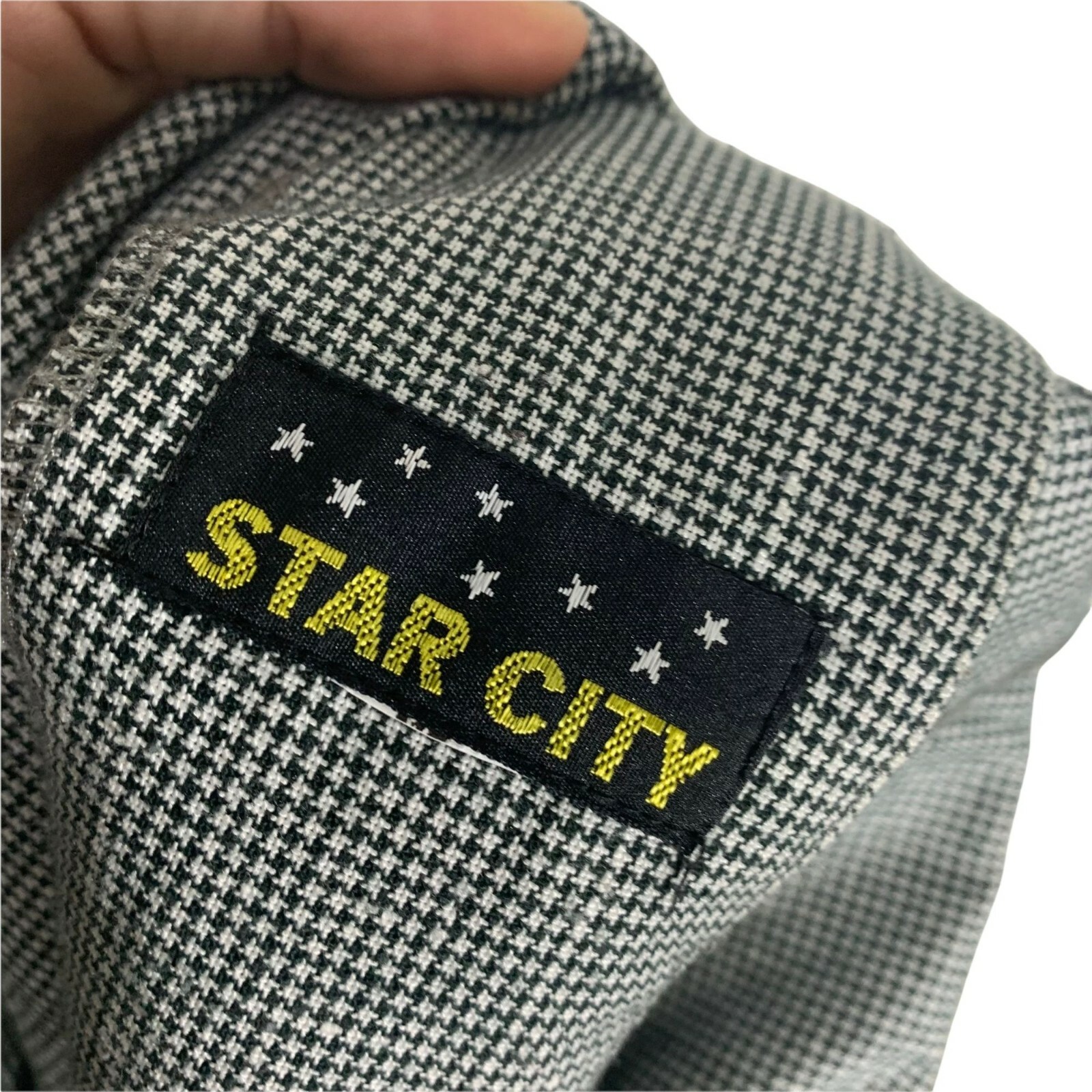 Vintage 90s Star City Micro Houndstooth Longline Blazer XL