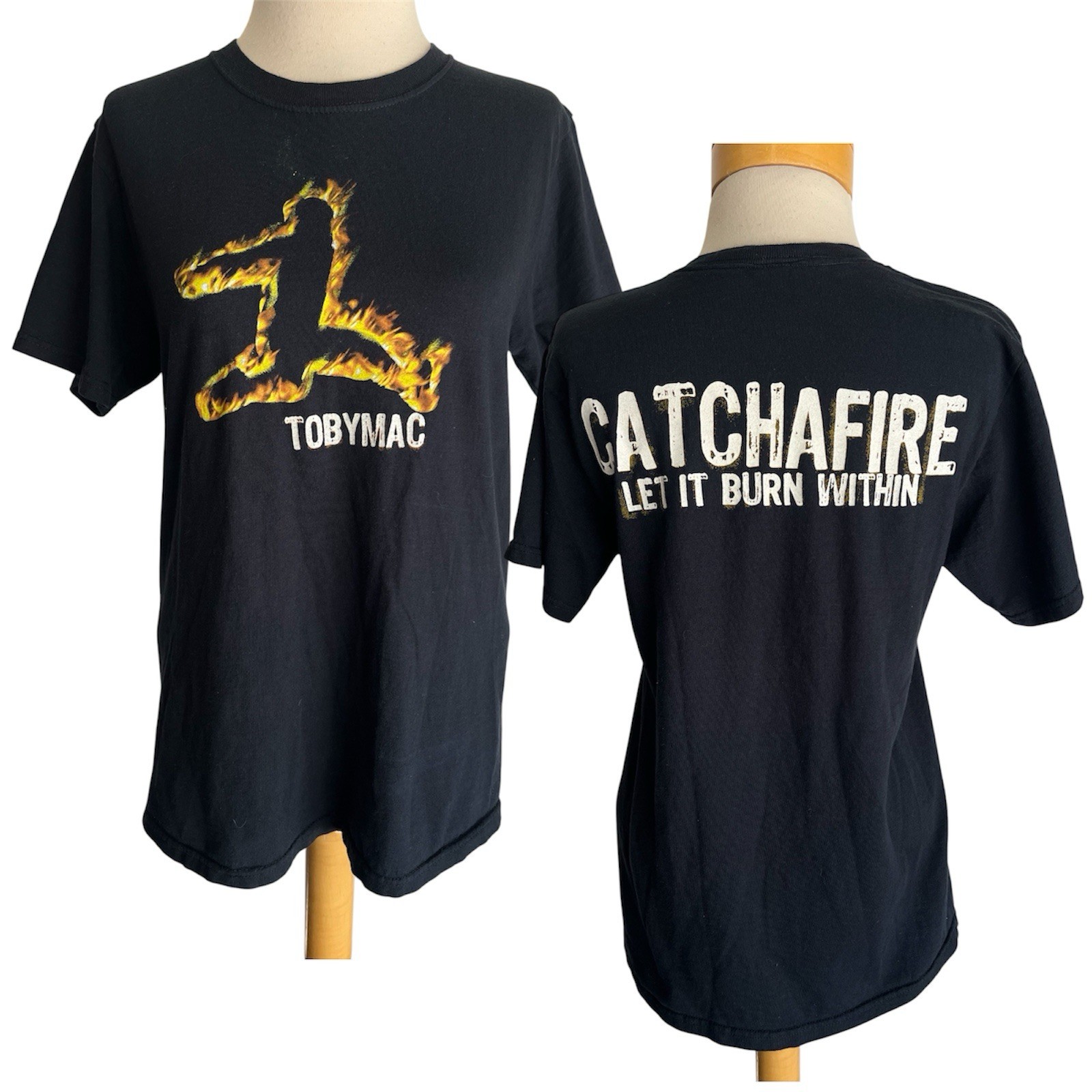 TOBY MAC (2004) Catchafire „Let It Burn Within” Christian Rap T-Shirt Size Small