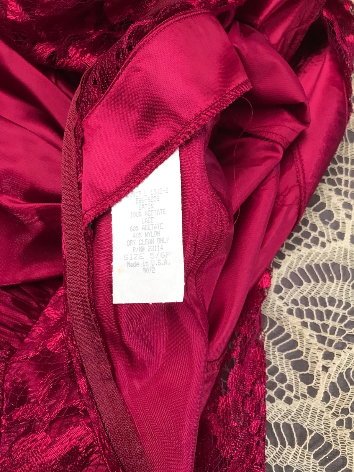 Vintage 80s Party Dress Size Small 1980s Retro Maroon Dark Romance Evening Gown