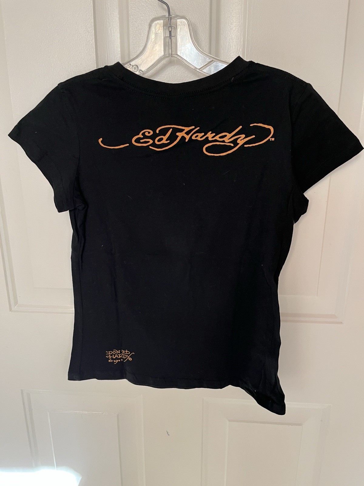 vintage y2k new (no tags) Ed Hardy love dies hard crystal embellished sm tshirt