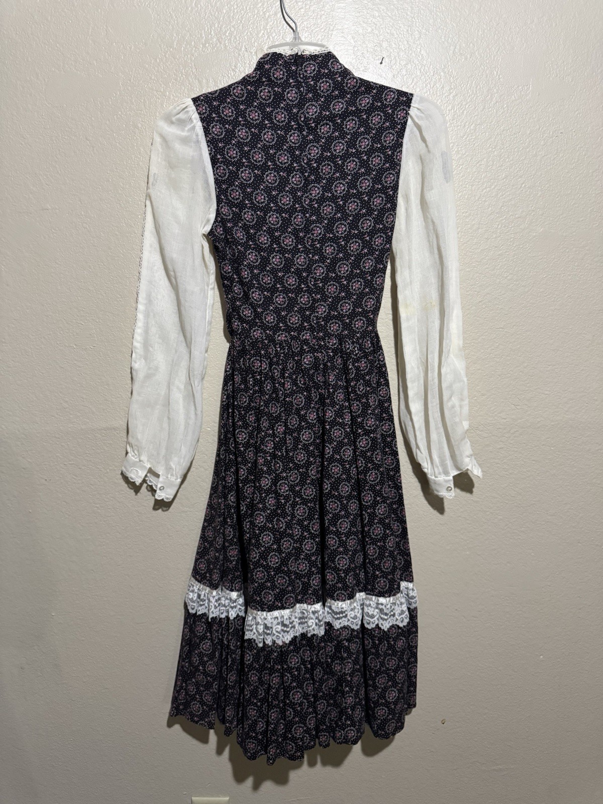 Vintage 70s Gunne Sax by Jessica Floral Maxi Dress Prairie Peasant Size 5