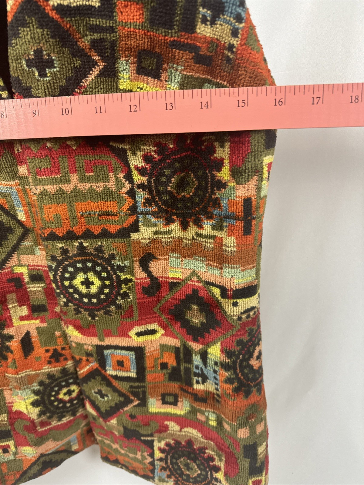 Vintage ALADDIN TAPESTRY VEST Fully Lined Boho Aztec Womens Size S