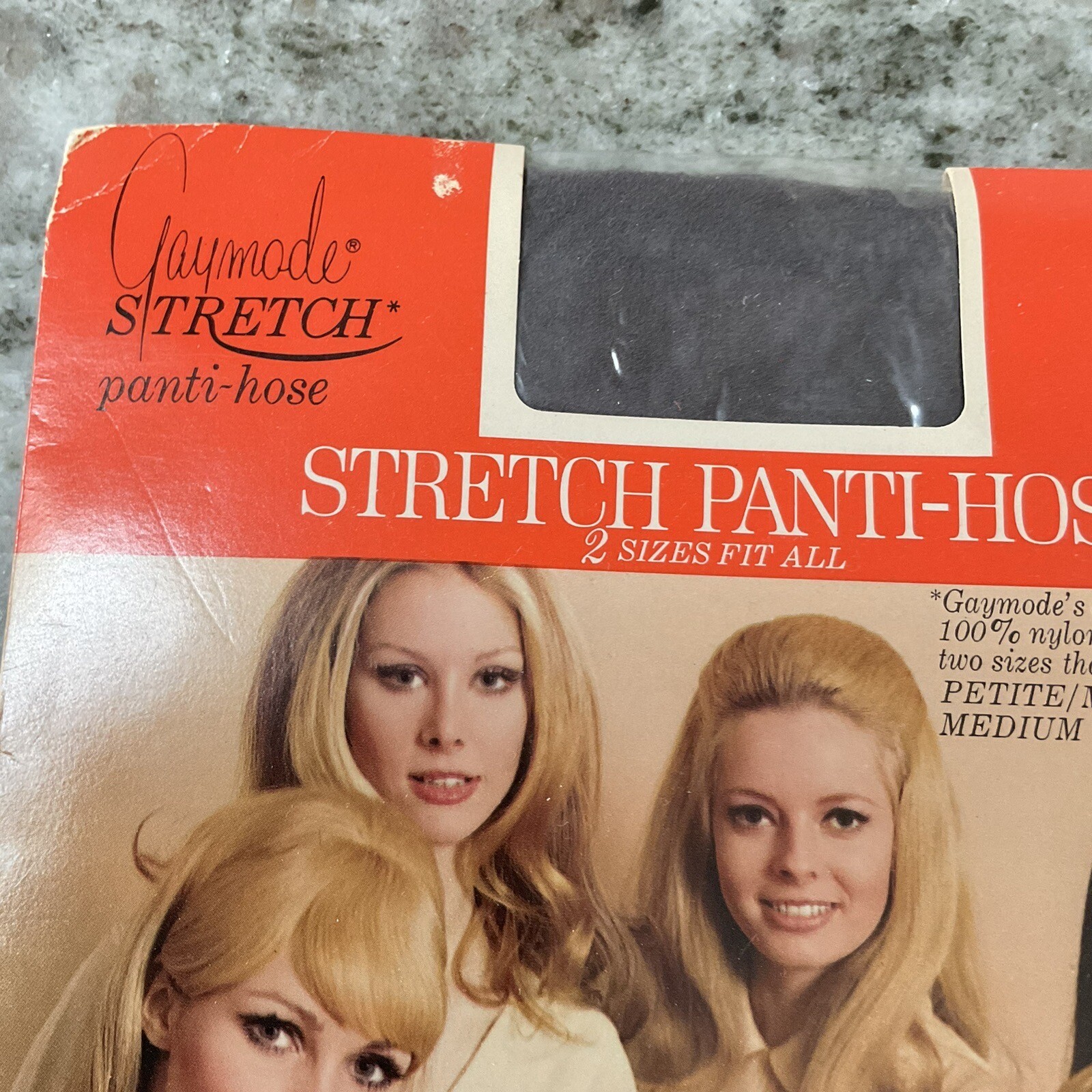 Vintage stretch panti-hose grey mist size petite/medium 1960/70’s
