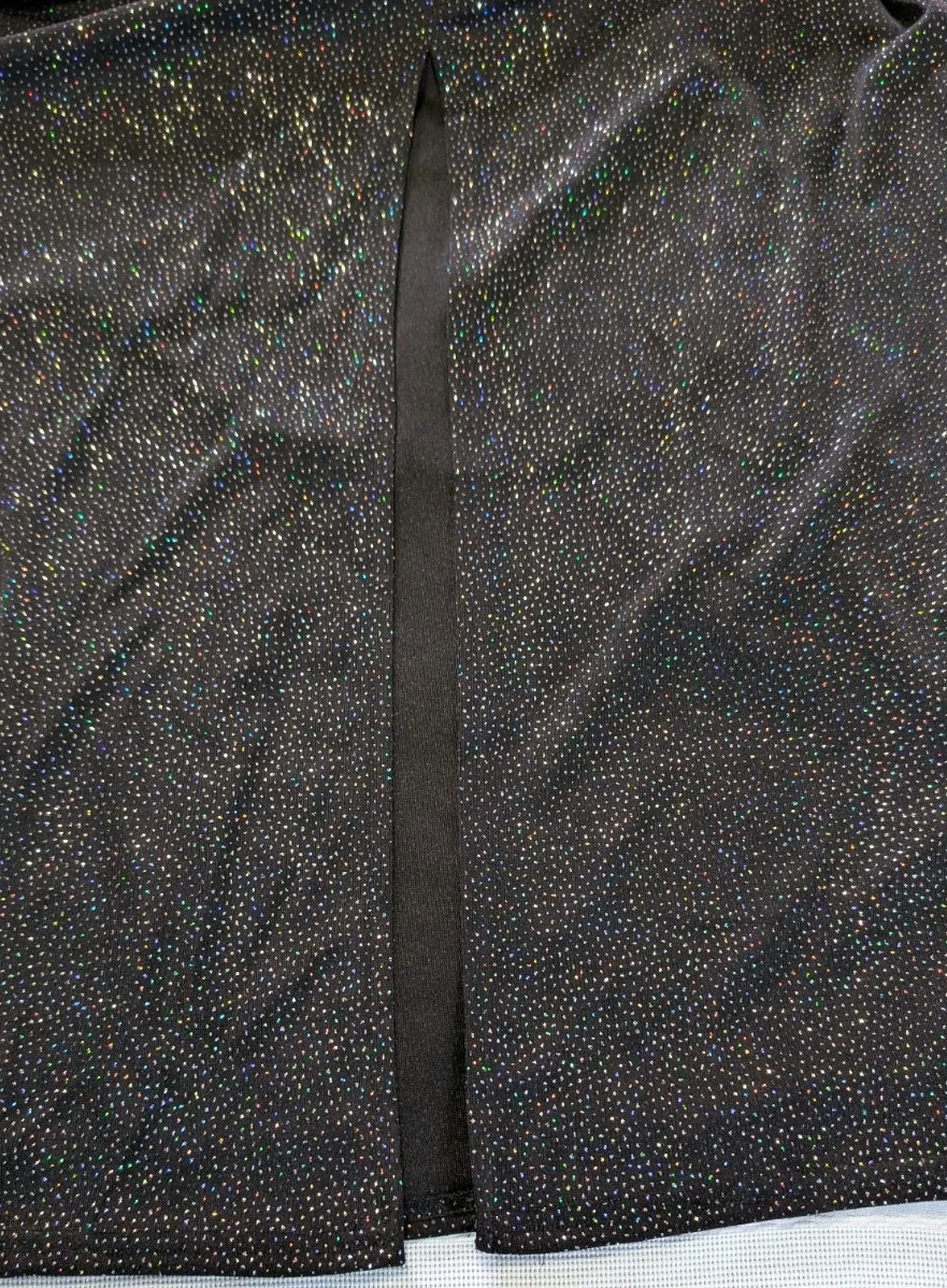 Vintage Onyx Nite Sparkly Black Evening Gown Dress Women’s Size 16 Maxi Formal