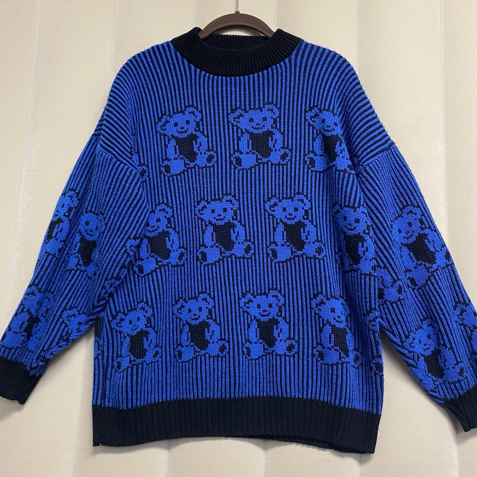 Vintage Adele Knitwear Women’s Sweater Teddy Bear Pullover 1980s 80s