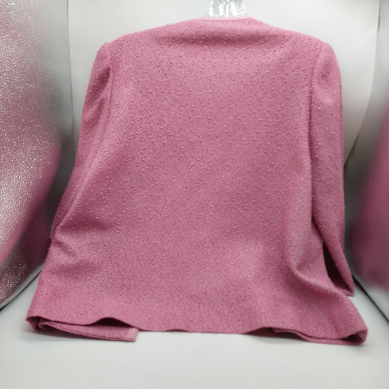 Leslie Pomer Pink Sleeveless Dress With Jacket Size 14 B 1960 Belted READ