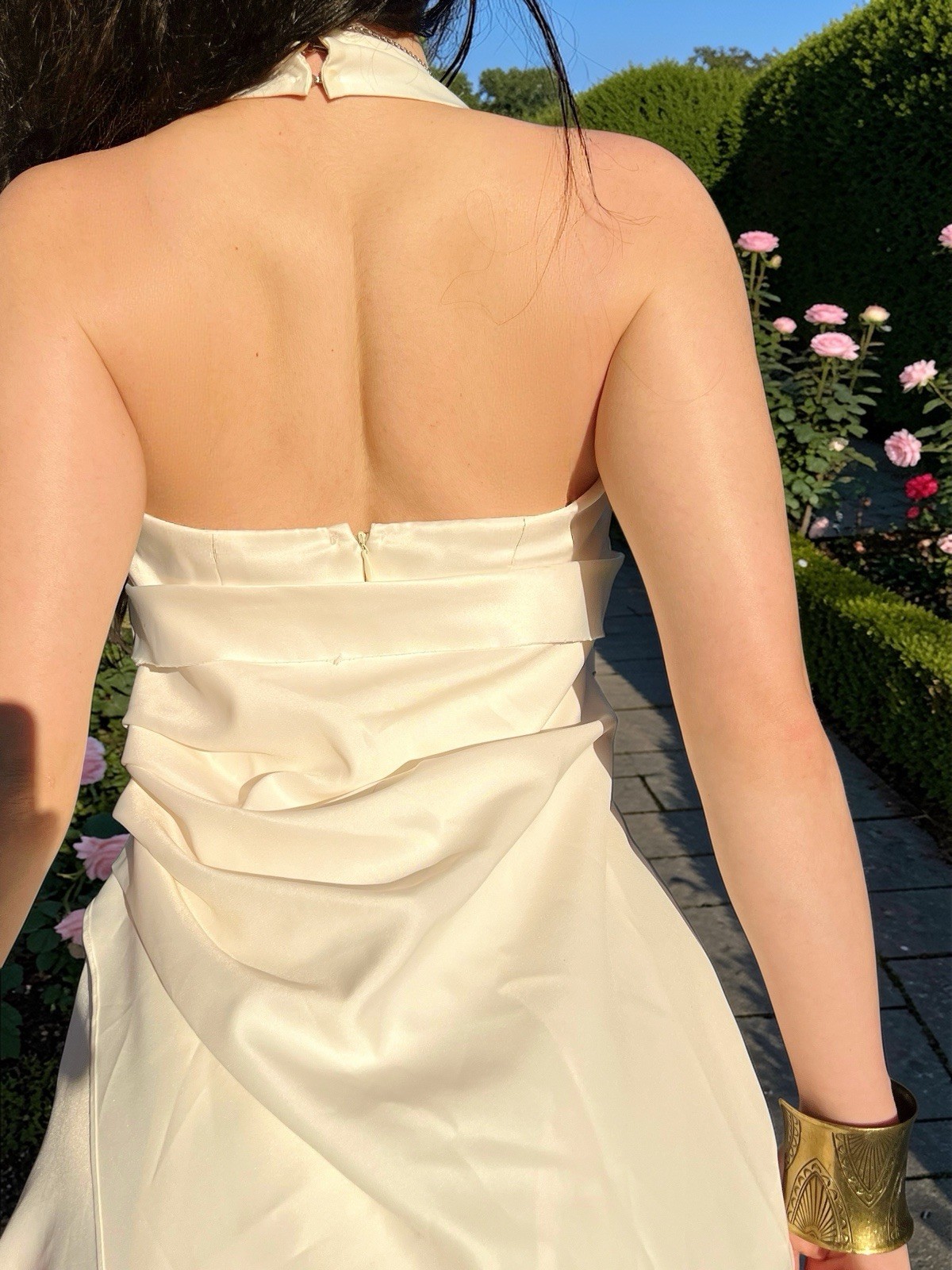Vintage 90s prom dress White Satin glitter Fairy Grunge y2k Zum Zum Niki Livas 6