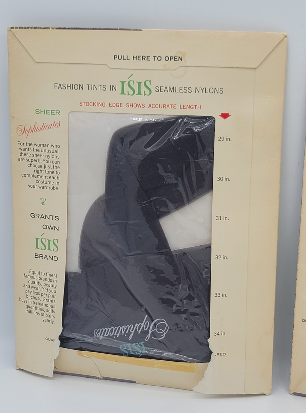 Nylon Garter Stockings 60s, 2 Pair 9.5, Tea Rose & Jetstream, Isis Sophisticates