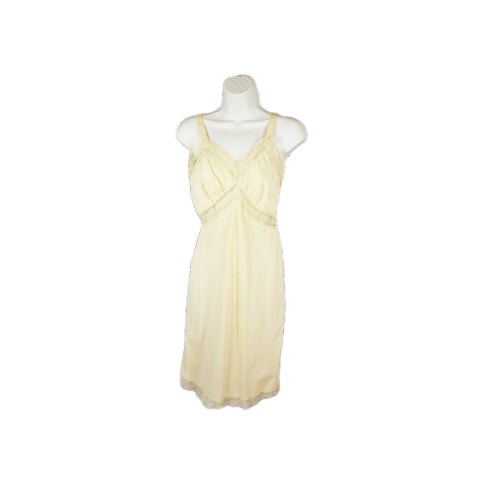 Tokay Size 34 Medium Pleated Chiffon Nylon Full Bra Slip