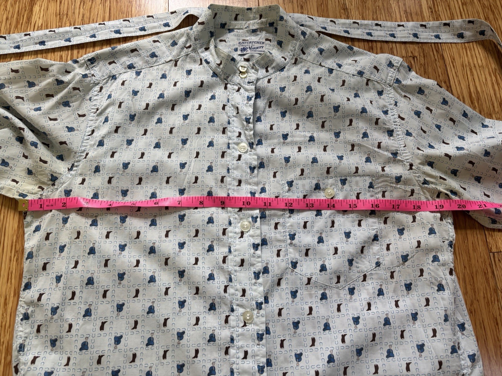 Vintage Ratcatcher Classics Western Shirt Horseshoes Boots Flawed S/M