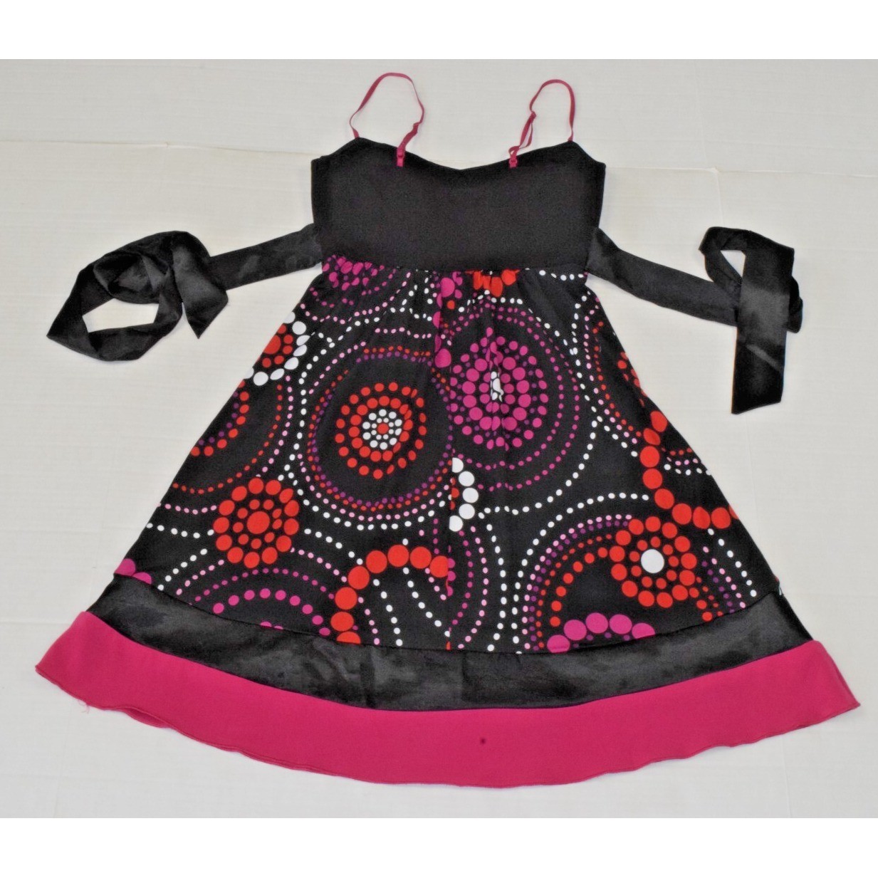 Vintage Dress Ruby Rox Size S Y2K Fit & Flare Back Tie Padded Bodice Made USA