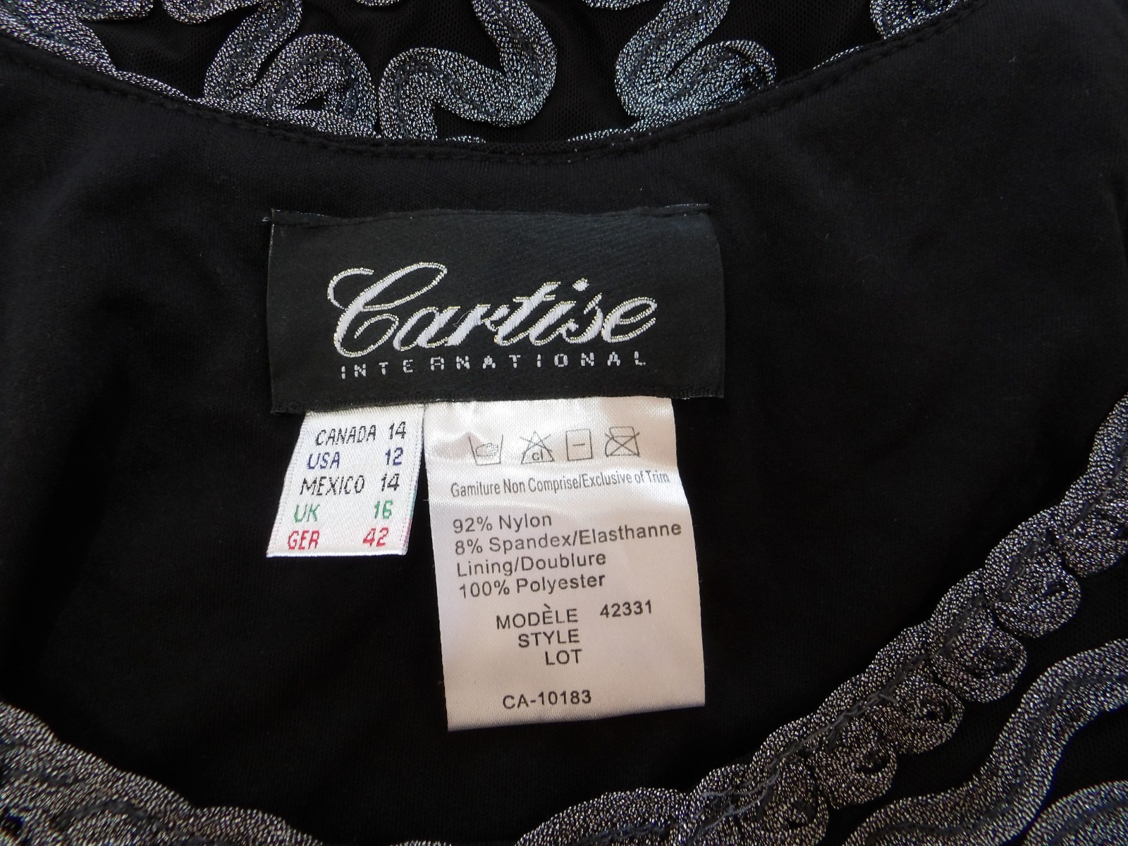 Vintage Cartise International 3D Paisley Knit Sz 14 L XL Dark Fairy Whimsygoth