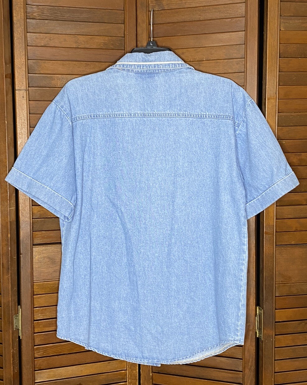Vintage City Girl Sport Denim Western Tribal Design Shirt Womens Size 10