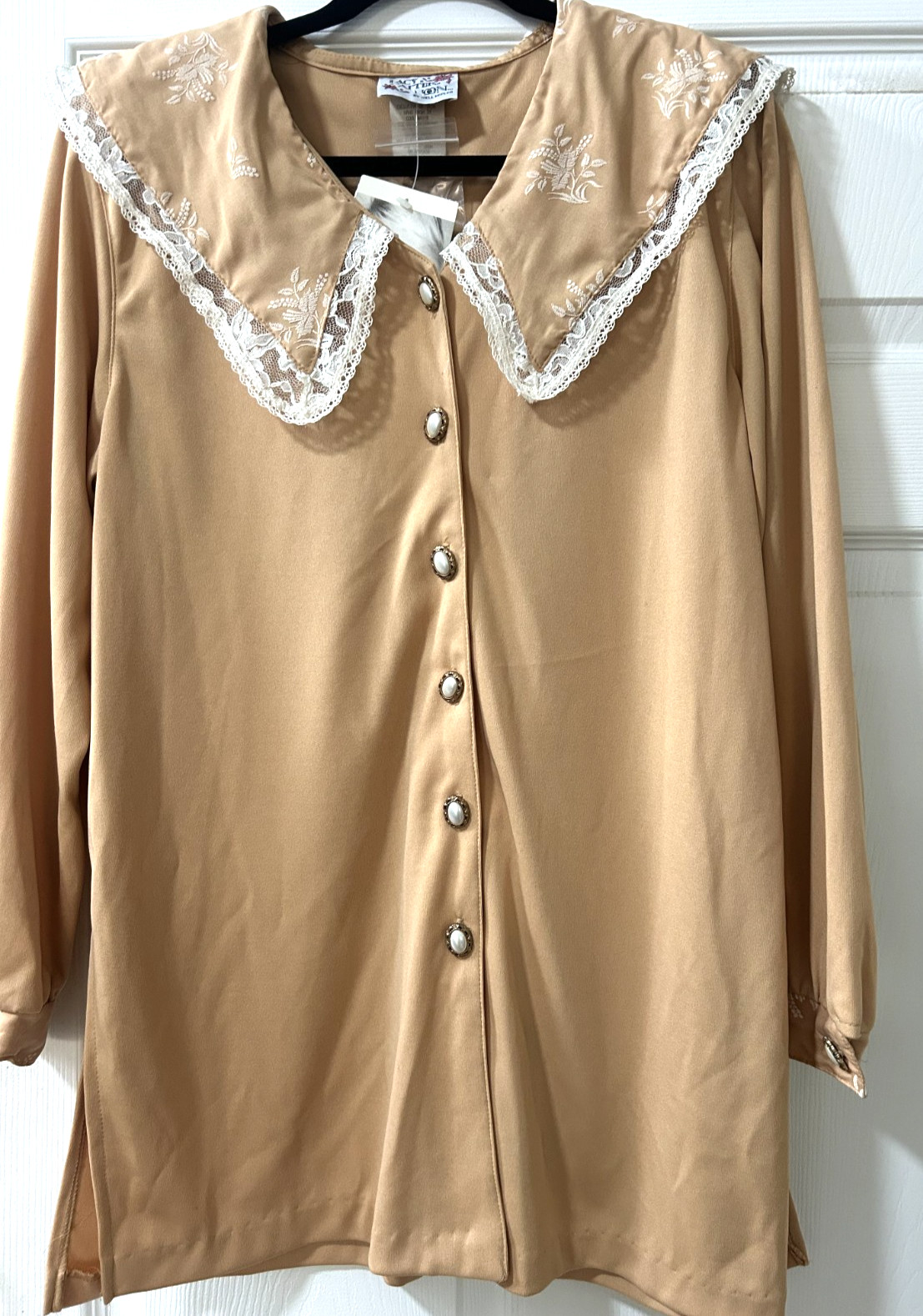Women Shell Kepler shirt coquette lacey Whimsigoth Romantic Academia Soft Goth M