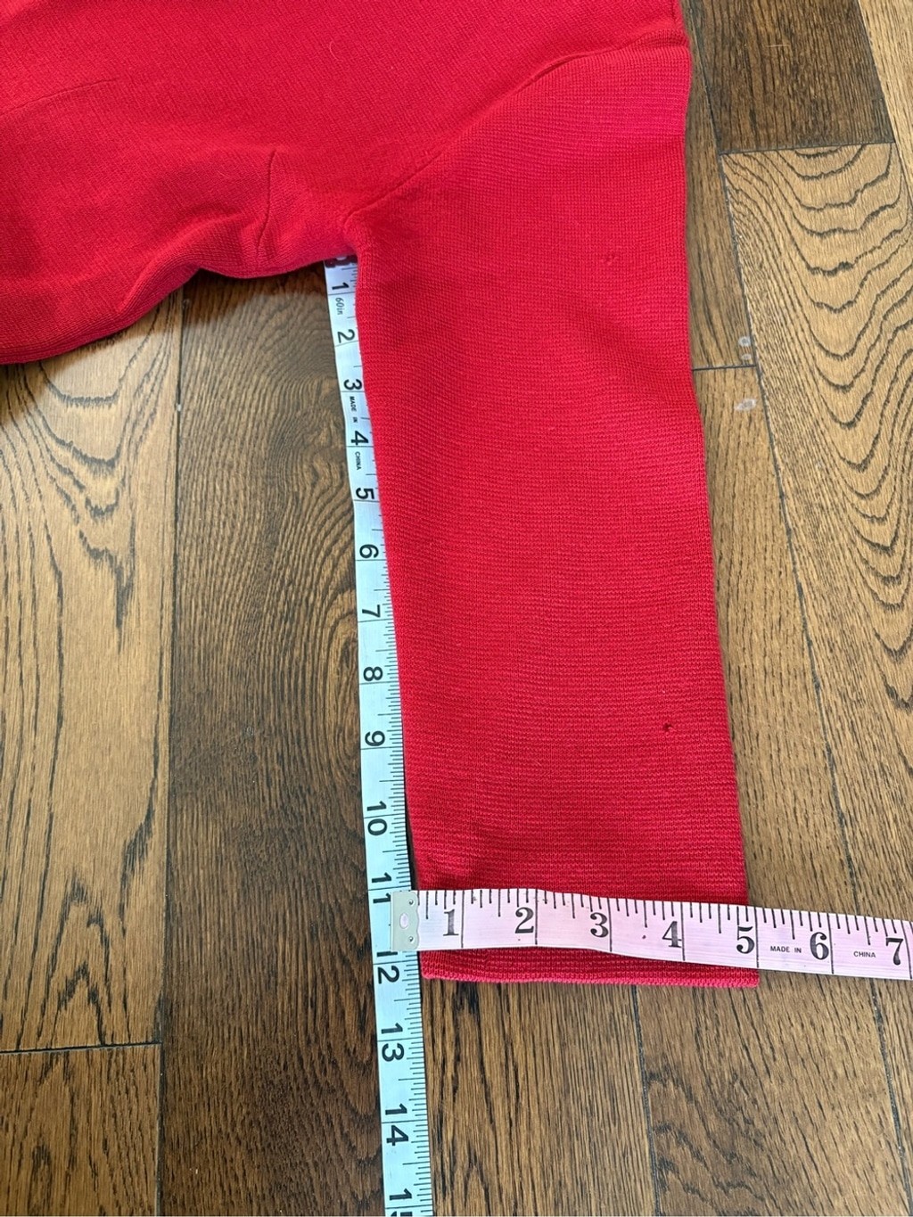 Joseph Magnin Pure Wool Red Long-Sleeve Knit Sheath Dress Size 8