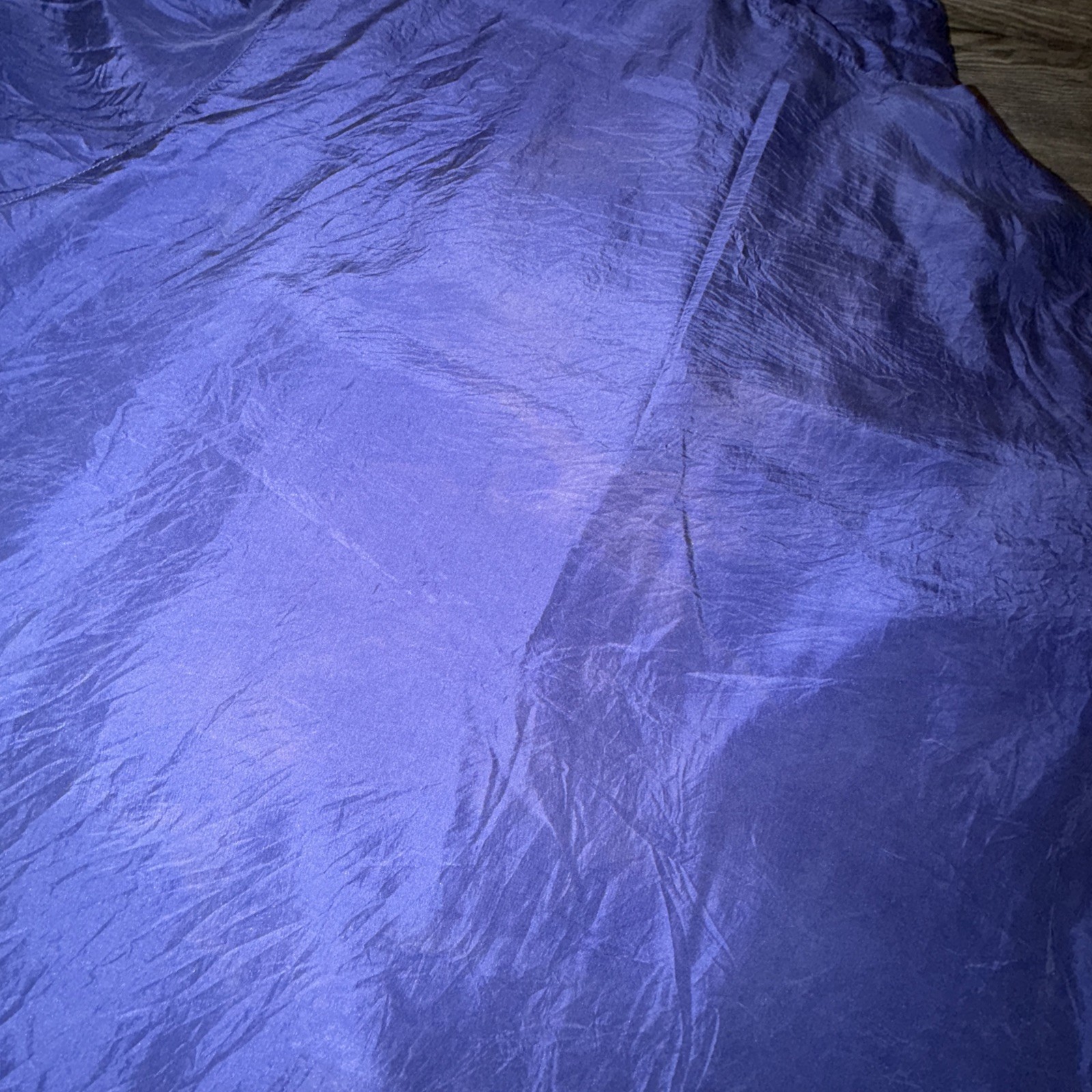 VTG Y2K All Silks Women’s Purple 100% Silk Button Up Long Sleeve Collar Shirt L