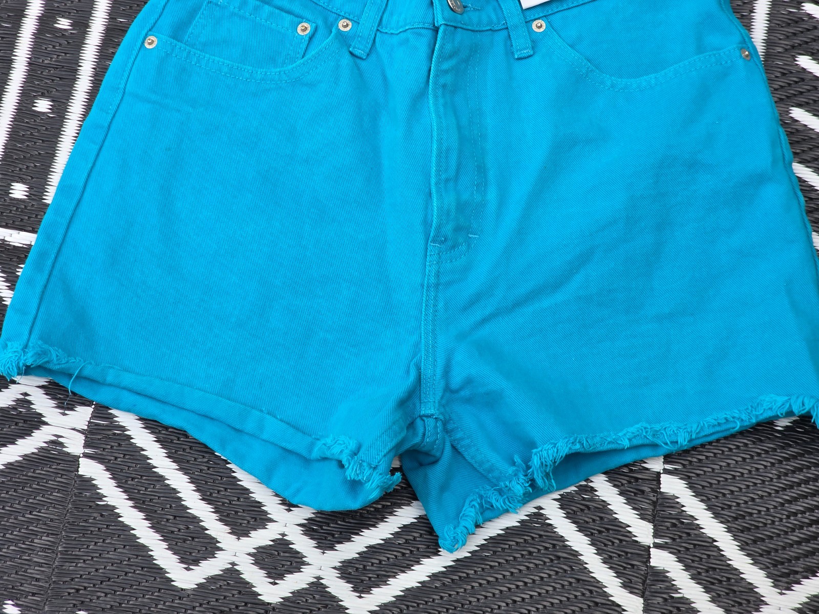 Vintage Denim Jean Shorts JORDACHE TURQUOISE 13/14 1980’s EUC