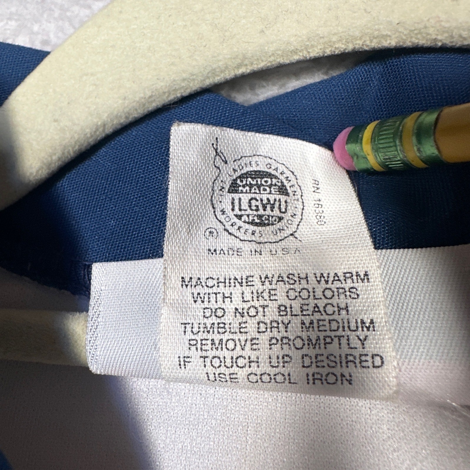 Sears The Sportdress Dress Women 11/12 Blue White Red 70s Vintage Union Made USA
