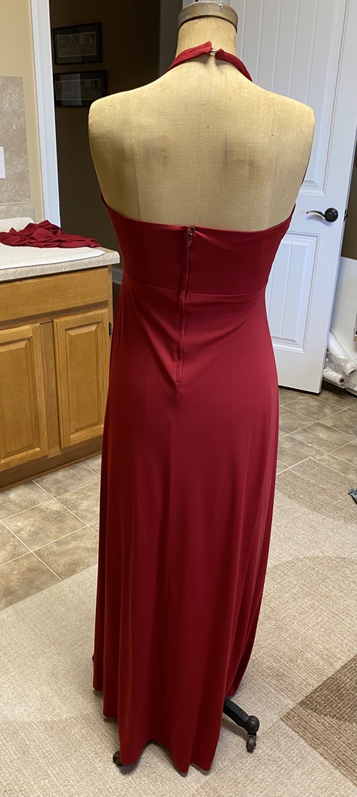 Vintage 70s 2 Pcs Halter Bridesmaid Dress Size 12