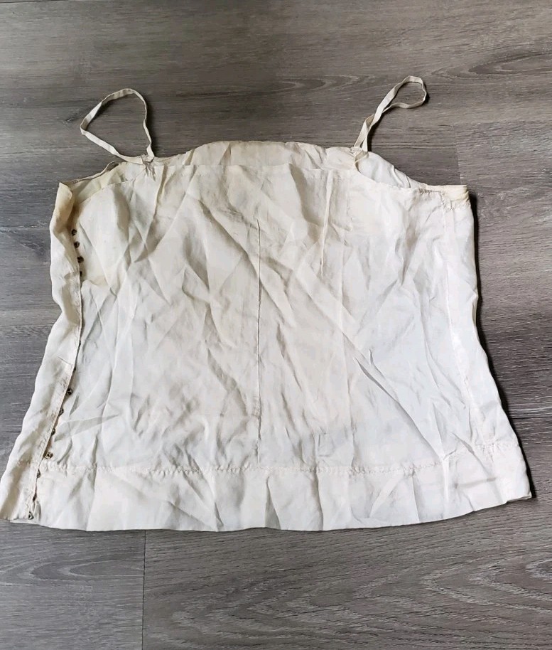 VTG 30s? Cream Camisole Top Sz XXS? Study Design Inspiration Costuming DAMAGED