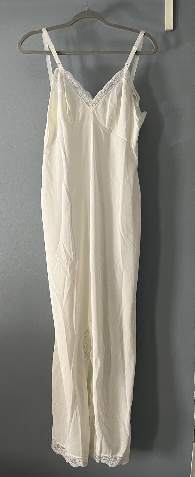 Vintage Gaymode Full Length Slip or Nightgown Delicate Lace Trim 34/12