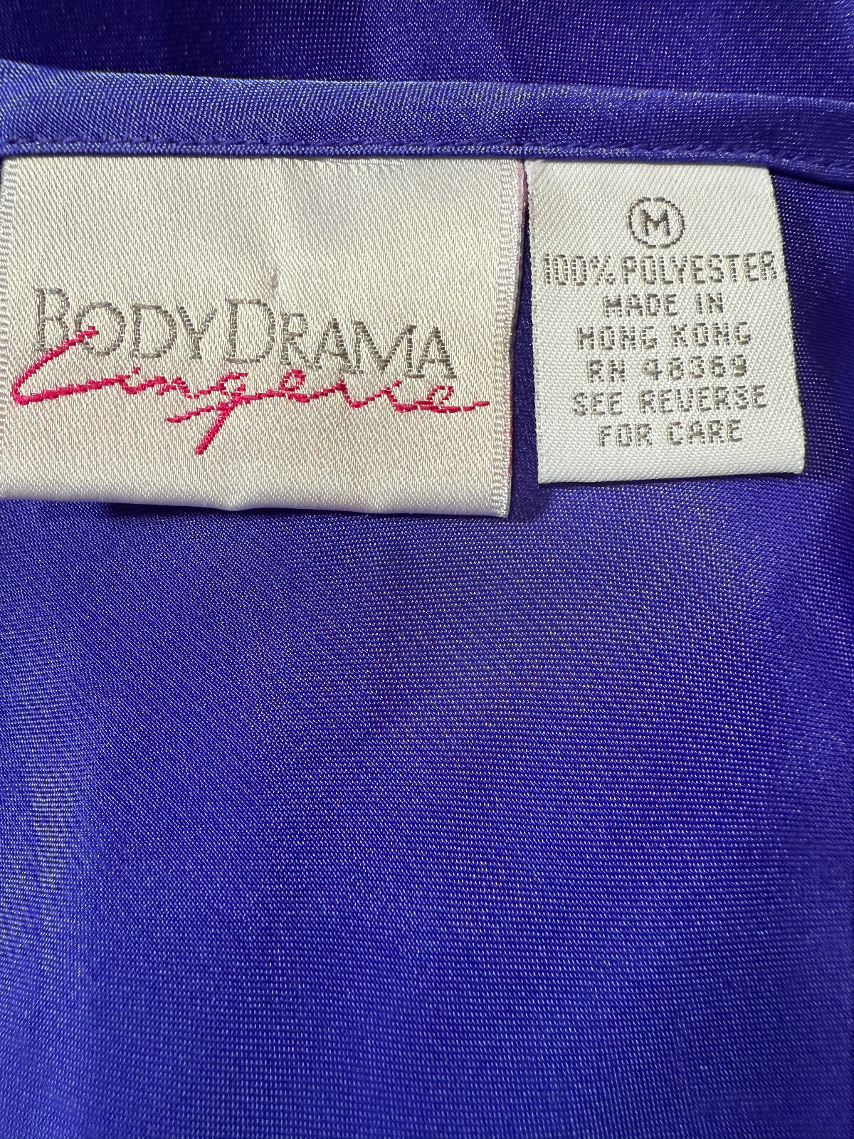 BODY DRAMA LINGERIE – Women’s VINTAGE Satin Spaghetti Strap Nightgown – Medium