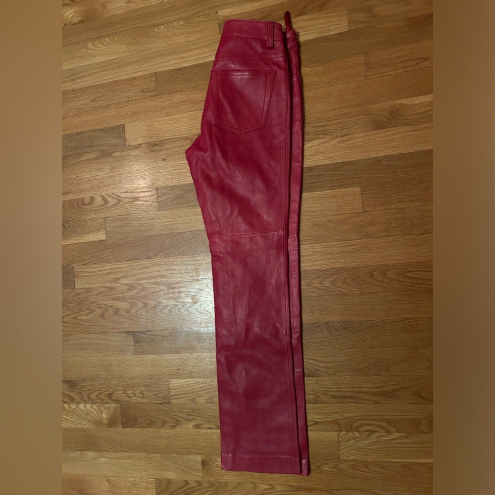 New w/defects GAP Vintage Circa 2000 Leather Bootcut Jeans – Bright Pink