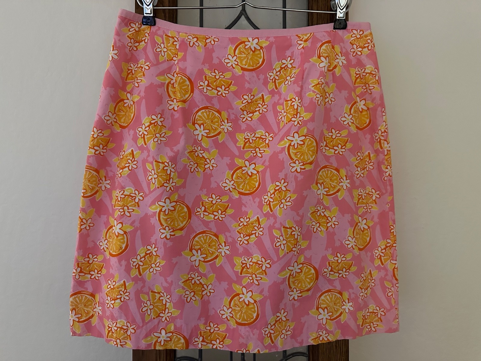 80’s Vintage Lily Pulitzer Orange Blossom Floral Skirt 12 SWEET!