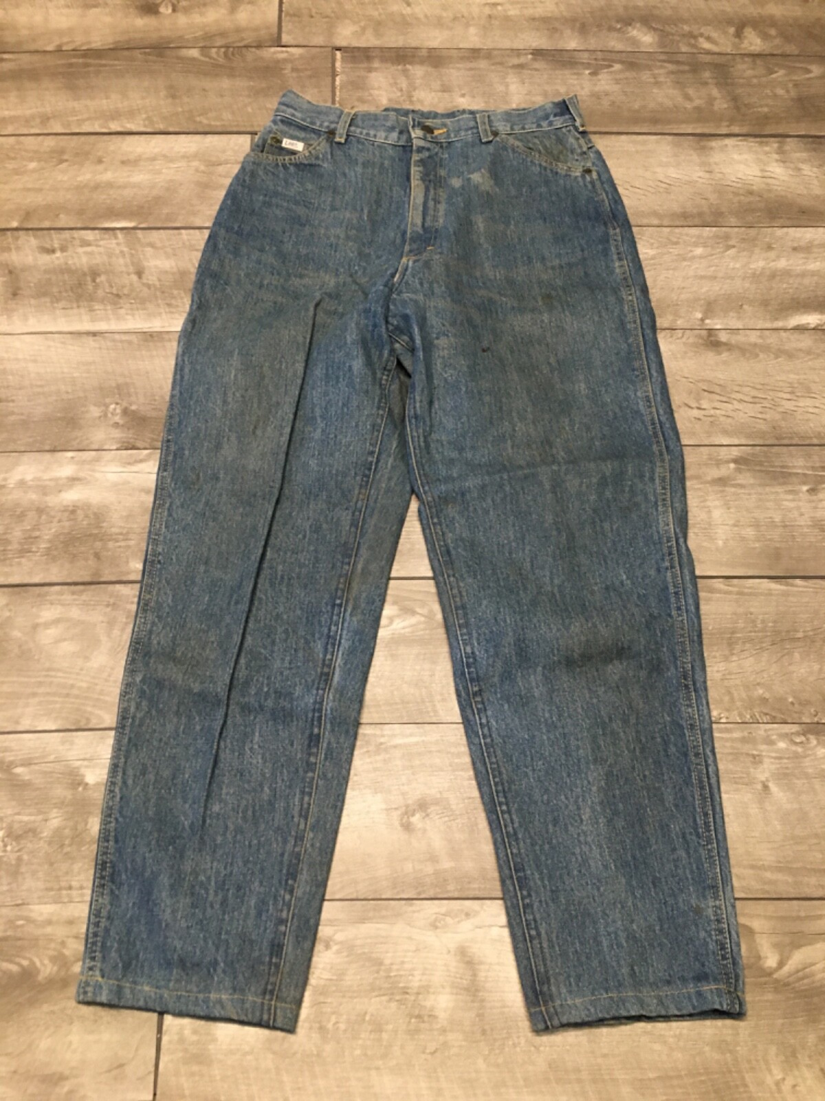 Vintage LEE Rider Made in USA Womens Denim Blue Mom Jeans Size 13 Med 28” Inseam