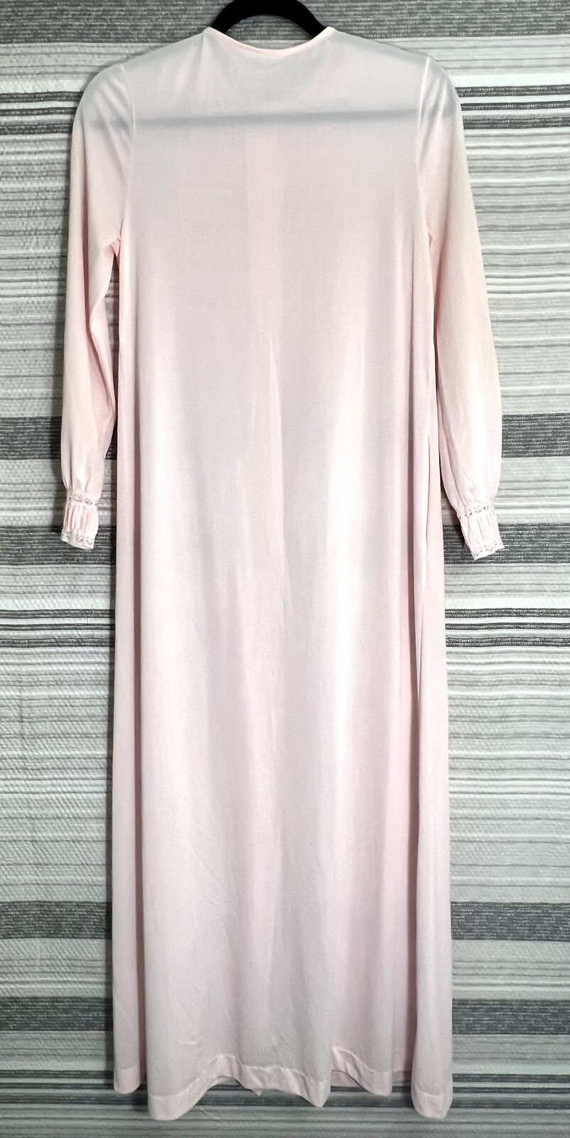 MCM vtg Pink Gossard Artemis Long Robe Embroidered Nightgown petite small