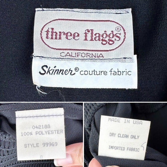 Three Flaggs 80’s Vintage Beaded Collar Blouse