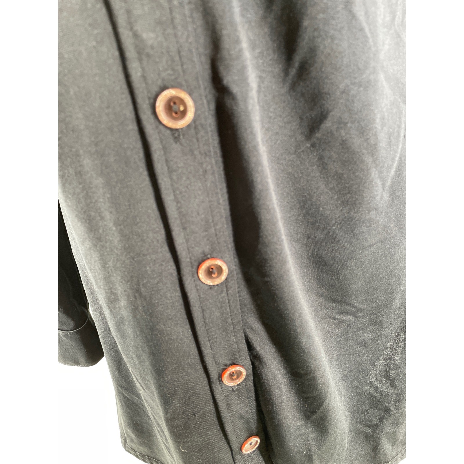 Vintage Tripp NYC Shirt Dress Women Medium Black Vintage 90s Y2K Goth Clubwear