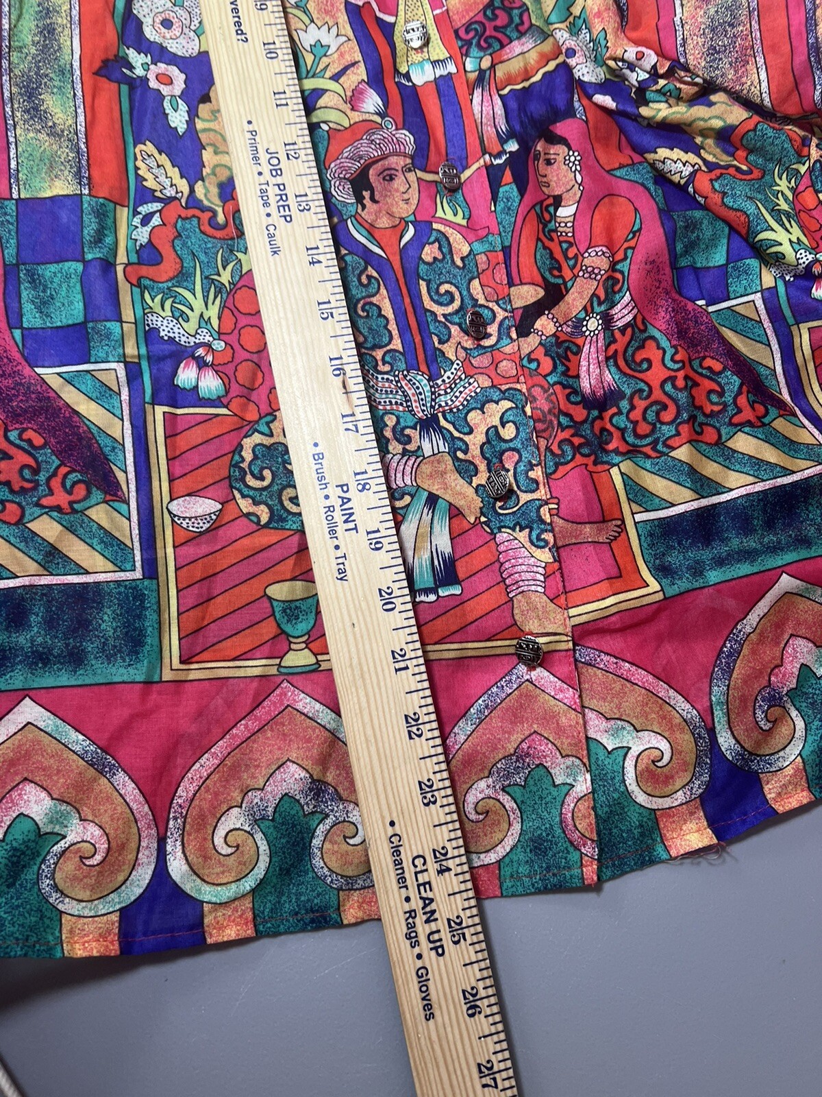 Vintage 80’s Howard Wolf Colorful Ethnic Skirt Matching Blouse Set Women’s 10