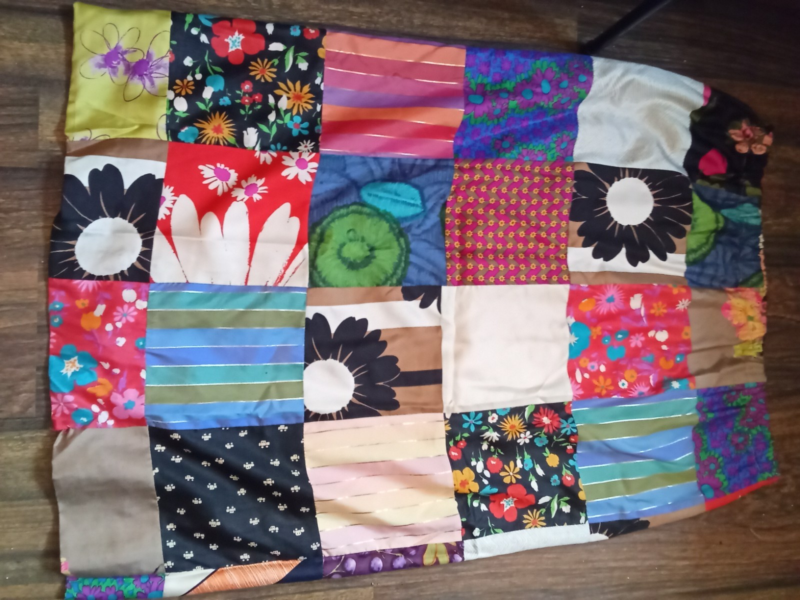 Vintage Mr. Hank Originals Handmade Patchwork Maxi Skirt Boho 42-50 Waist