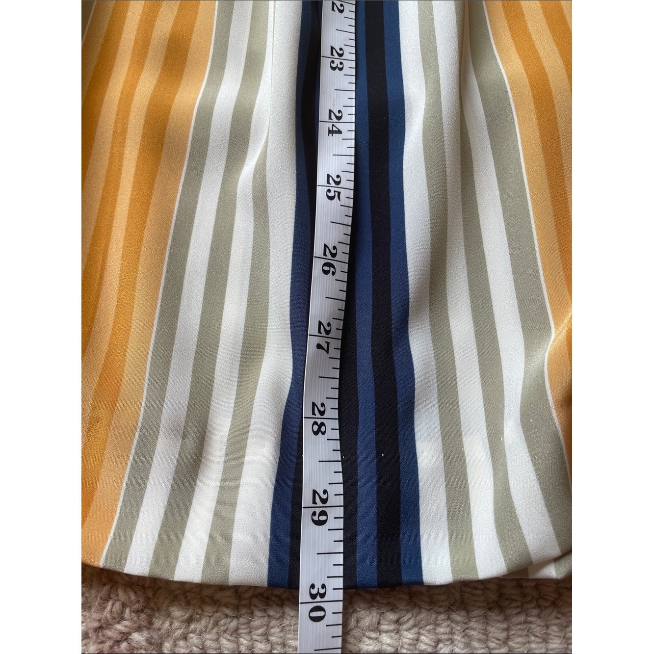 Vintage Liz Claiborne Striped Collared Matching Skirt Blouse Set Size 8