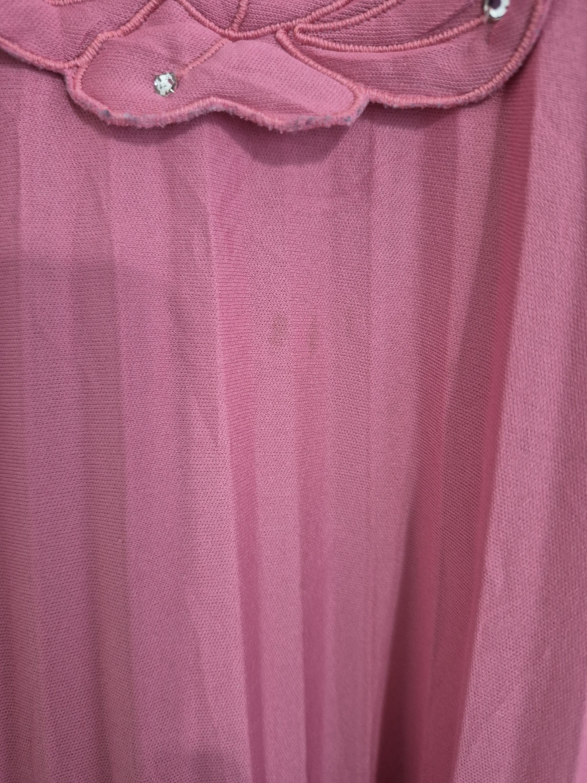 Vintage 70/80s Pink Accordion Pleated Cape Dress Maxi Gown ILGWU Union Made M/L