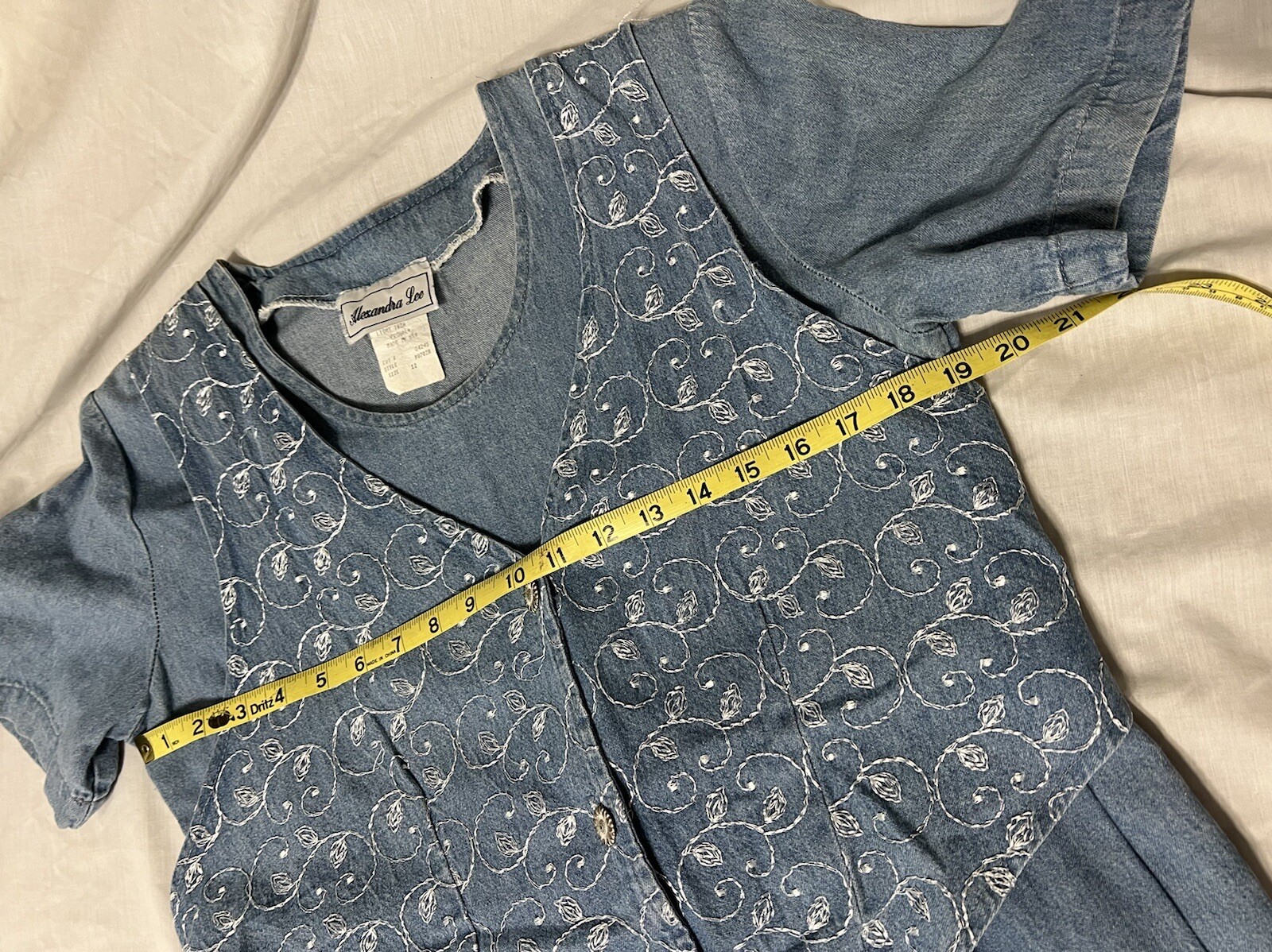 Alexandra Lee Vintage Maxi Denim Dress Womens sz 12