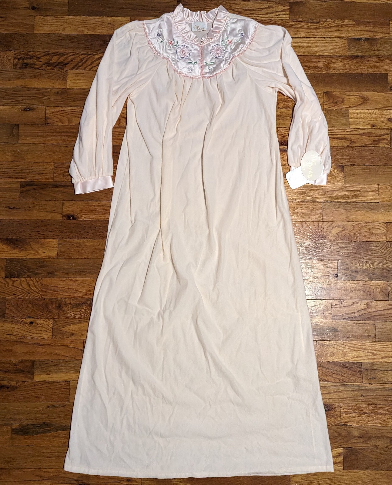 Vtg Ilise Stevens Long Pink Nightgown – Medium – Full Length Sleepwear – New NWT