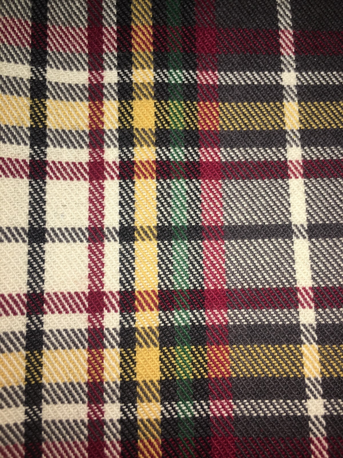 1970s Plaid Pants Bell Bottom Ultra High Waist, 30″ Waist, M