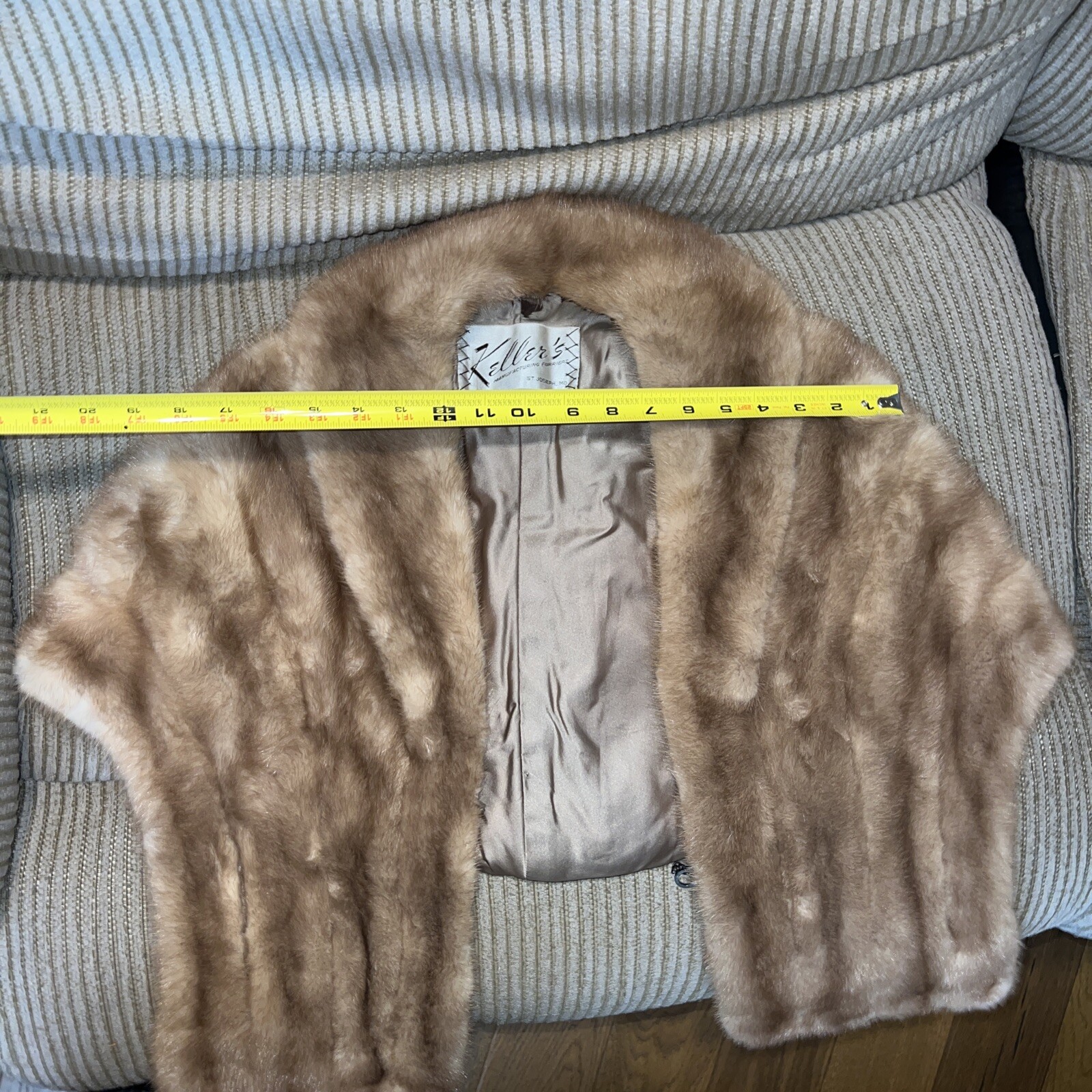 womens kellers furriers mink throw over coat vest