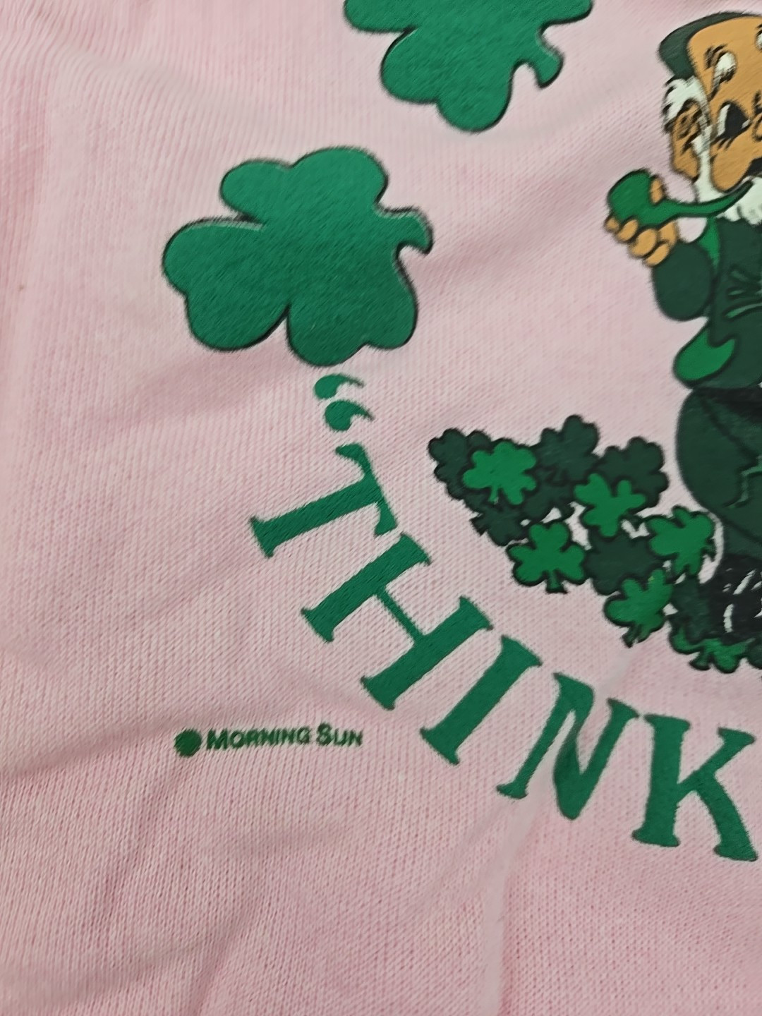 Vintage Deadstock 1980s Pink Sweatshirt, Think Irish, Hanes L 14-16 Womens Xs