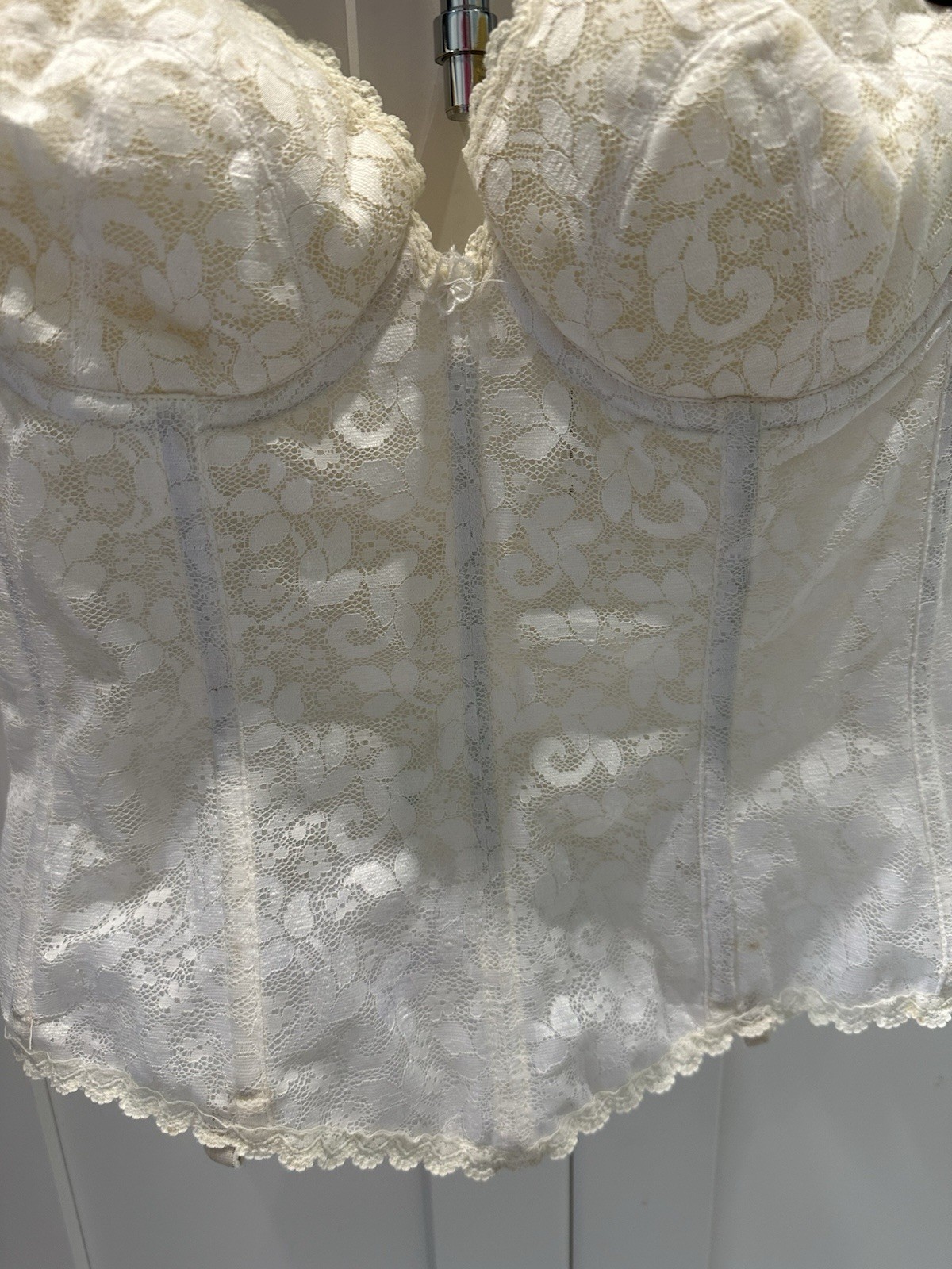 Vintage Carnival Lacey Strapless Bustier 36C Union Made ILGWU