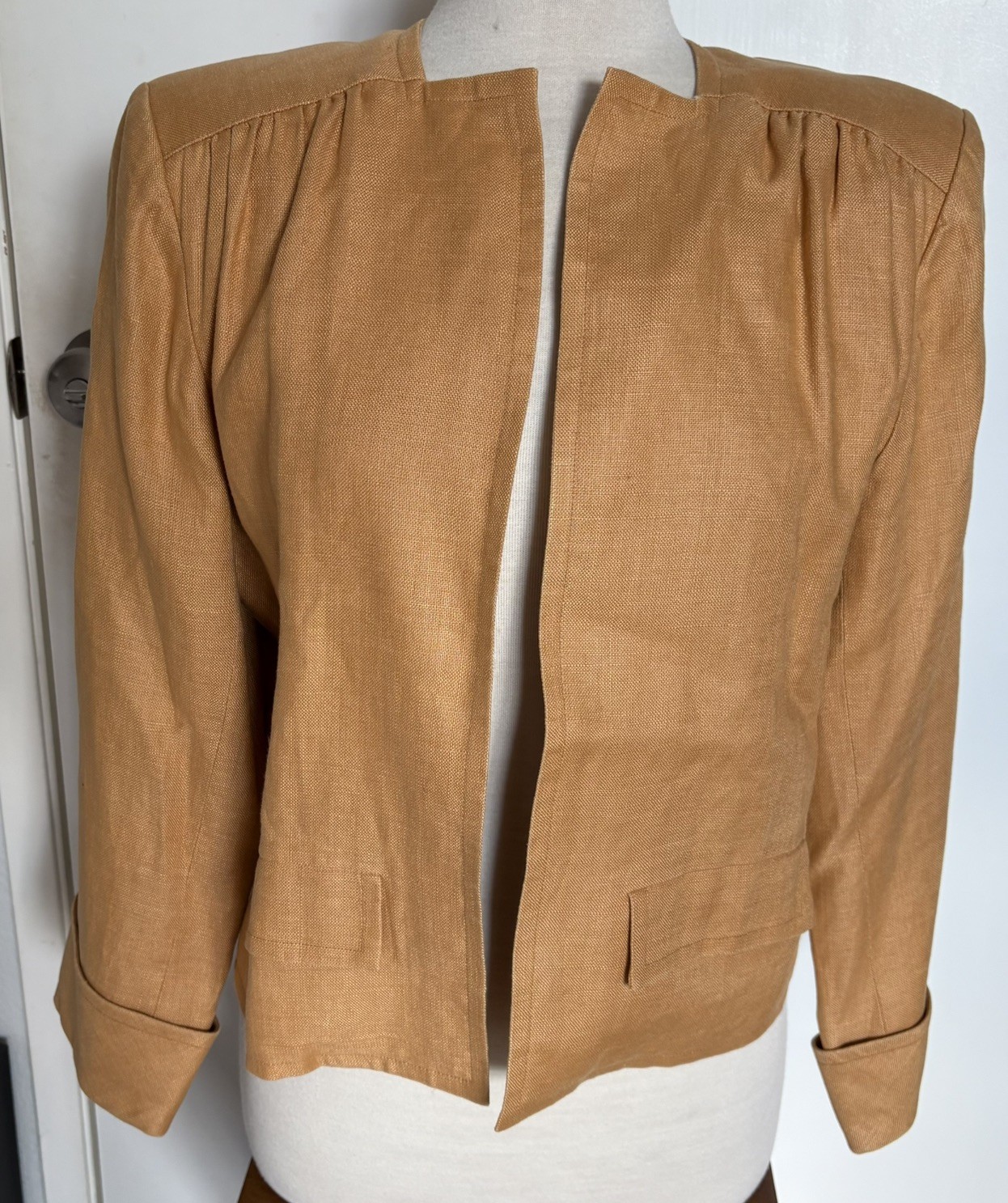 Yves Saint Laurent Rive Gauche Vintage 1980’s Evening Jacket Size 42 Silk Linen