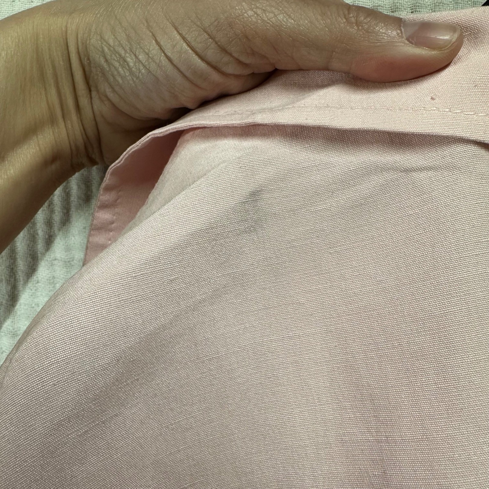 VTG Loose Threads Virginia Moreno Pink Long Shirt Dress Silk Linen Blend Size L